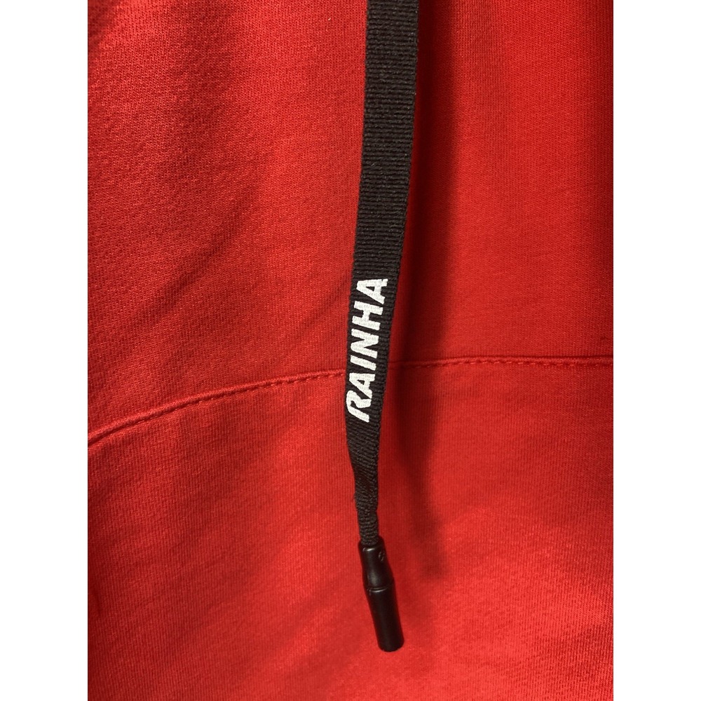 Yuge Fashion Red Black Layered Distressed Graphic Hoodie Mens 3XL Streetwear - Picture 15 of 16
